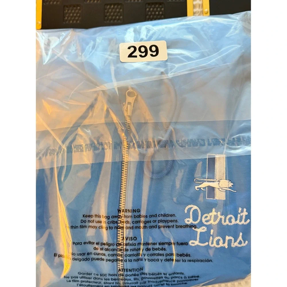 Detroit Lions Nike Full Zip Hoodie Women Medium Blue NFL Oversized Sweatshirt